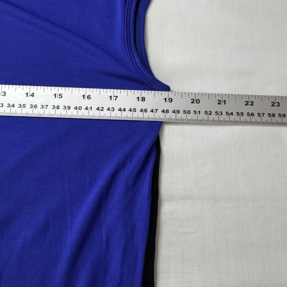 LNBF Terrera Women's Sleeveless Slit Back Bamboo Blouse Purple/White Size Medium - Picture 11 of 13